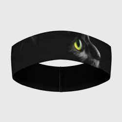 Повязка на голову 3D Черный кот