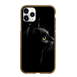 Чехол для iPhone 11 Pro Max матовый Черный кот