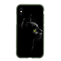Чехол для iPhone XS Max матовый Черный кот