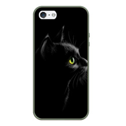 Чехол для iPhone 5/5S матовый Черный кот