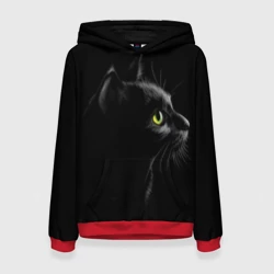 Женская толстовка 3D Черный кот