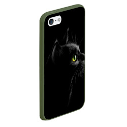 Чехол для iPhone 5/5S матовый Черный кот - фото 2