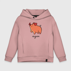 Детское худи Oversize хлопок Pig Vegan