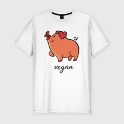 Мужская футболка хлопок Slim Pig Vegan