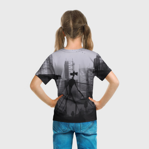 Детская футболка 3D Сиреноголовый в цепях, цвет 3D печать - фото 6