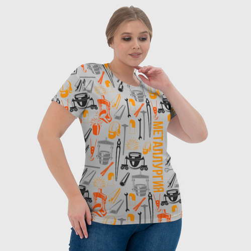 Женская футболка 3D Металлургия, цвет 3D печать - фото 6