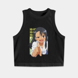 Женская укороченная майка-топ хлопок Ha-Ha nagatoro