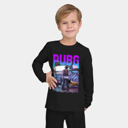 Детская пижама с лонгсливом хлопок PUBG neon ПУБГ неон - фото 2