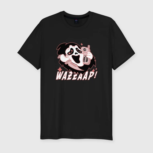Мужская футболка хлопок Slim Очень страшное кино - Wazzaap Крик