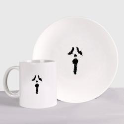 Набор: тарелка + кружка Scream - Ghost Face