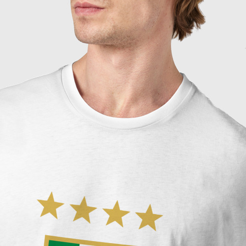 Мужская футболка хлопок Italia Stars, цвет белый - фото 6