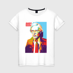Энди Вархо – Женская футболка хлопок с принтом купить со скидкой в -20%