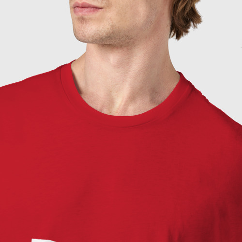 Мужская футболка хлопок Только красное ездит быстро, цвет красный - фото 6