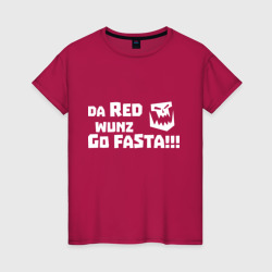 Светящаяся женская футболка Только красное ездит быстро