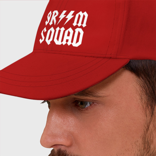 Бейсболка Groom Squad, цвет красный - фото 2