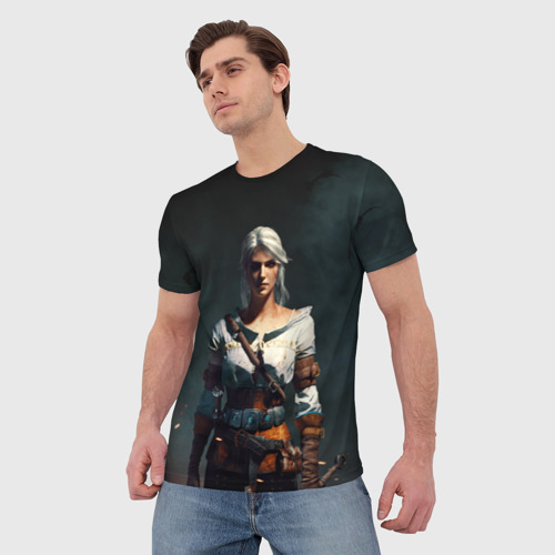 Мужская футболка 3D с принтом THE WITCHER CIRI, фото на моделе #1