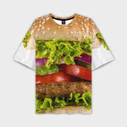 Мужская футболка oversize 3D Бургер
