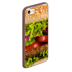 Чехол для iPhone 5/5S матовый Бургер - фото 2