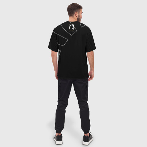 Мужская футболка oversize 3D Team Liquid Black Jersey pro 2022-23, цвет 3D печать - фото 4