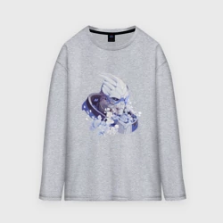 Женский лонгслив oversize хлопок Гаррус в цветах