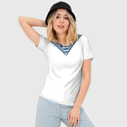 Женская футболка 3D Slim Матроска парадная ВМФ - фото 2