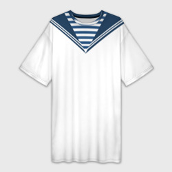 Платье-футболка 3D Матроска парадная ВМФ