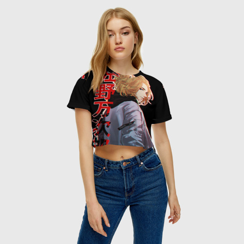 Женская футболка Crop-top 3D Токийские мстители, цвет 3D печать - фото 3