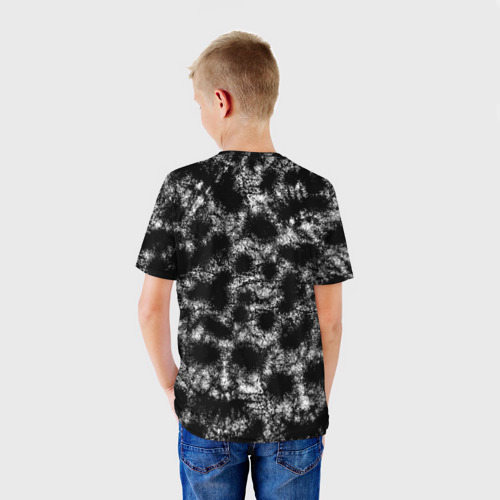 Детская футболка 3D с принтом Множество лиц, вид сзади #2