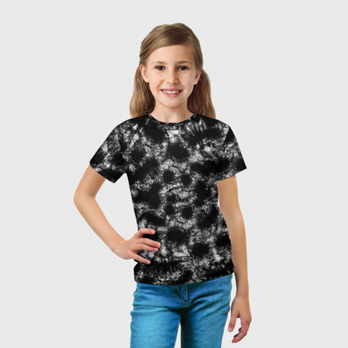Детская футболка 3D с принтом Множество лиц, вид сбоку #3