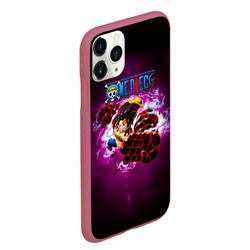 Чехол для iPhone 11 Pro Max матовый Атака резинового Луффи One Piece - фото 2