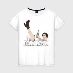 Damiano Maneskin – Женская футболка хлопок с принтом купить со скидкой в -20%