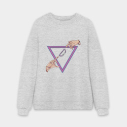 Мужской свитшот oversize без начеса хлопок Идеальное прикосновение