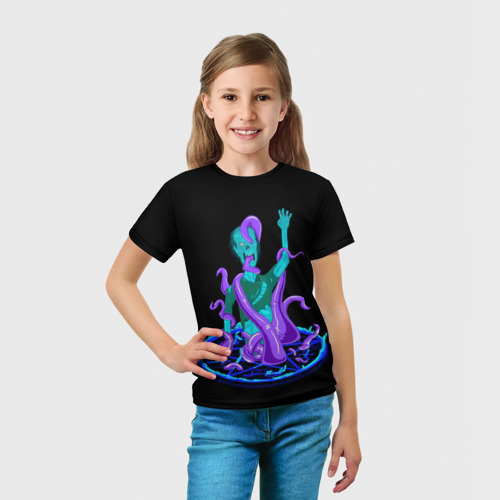 Детская футболка 3D с принтом Пентаграмма, вид сбоку #3