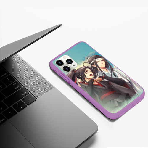Чехол для iPhone 11 Pro Max матовый Магистр дъявольского культа, цвет фиолетовый - фото 5