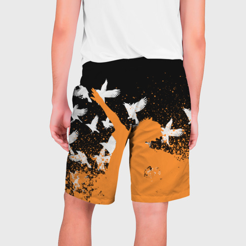 Мужские шорты 3D Волейбол - Вороны, цвет 3D печать - фото 2
