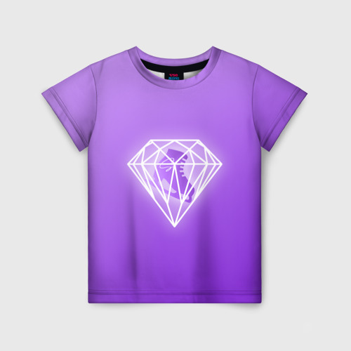 Детская футболка 3D с принтом 50 Shades Of Skaters (violet), вид спереди #2