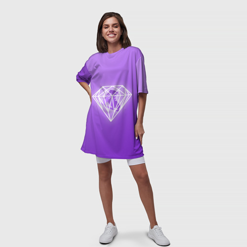 Платье-футболка 3D 50 Shades Of Skaters violet, цвет 3D печать - фото 5