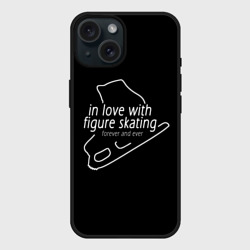 Чехол силиконовый для Apple iPhone 15 матовый In Love With Figure Skating