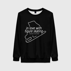 Женский свитшот 3D In Love With Figure Skating