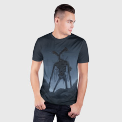 Мужская футболка 3D Slim Сиреноголовый ночь - фото 2