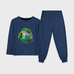 Детская пижама с лонгсливом хлопок Чистая планета