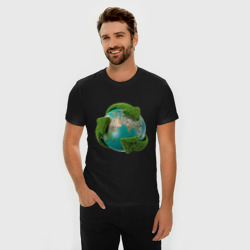 Мужская футболка хлопок Slim Чистая планета - фото 2