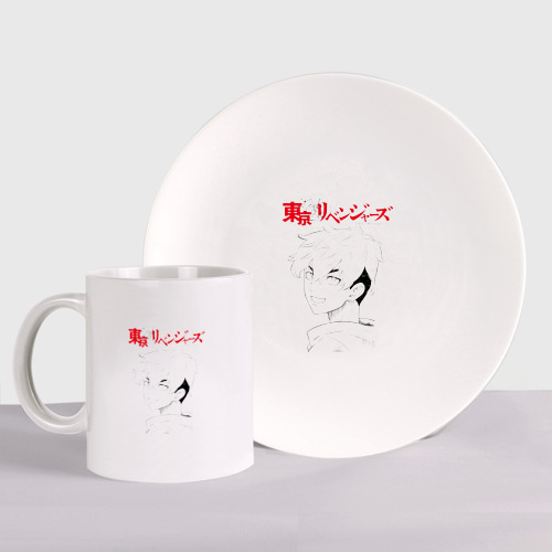 Набор: тарелка + кружка Тифую Мацуно Токийские мстители