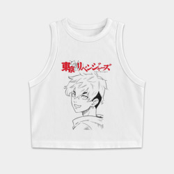 Женская укороченная майка-топ хлопок Тифую Мацуно Токийские мстители