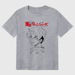 Женская футболка хлопок Oversize Тифую Мацуно Токийские мстители