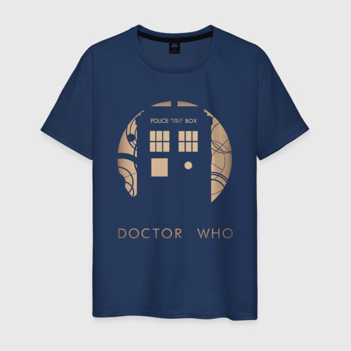 Мужская футболка хлопок Тардис - Доктор Кто, цвет темно-синий