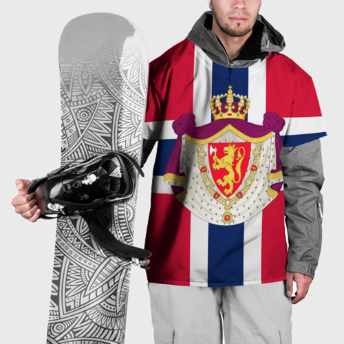 Накидка на куртку 3D Норвегия Флаг и герб Норвегии, цвет 3D печать