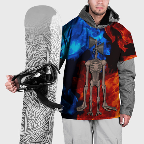 Накидка на куртку 3D Сиреноголовый огонь, цвет 3D печать