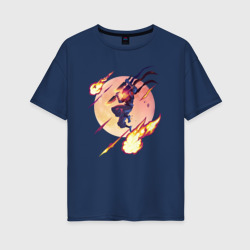Женская футболка хлопок Oversize Fire Dead Cells