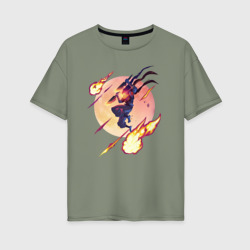 Женская футболка хлопок Oversize Fire Dead Cells
